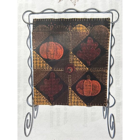 November Bitty Banner Pattern LAS924 by Lily Anna Stitches 6" x 7" Autumn-Themed - Picture 2 of 5